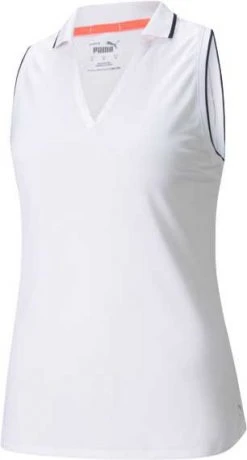 PUMA Women's Mattr Sprinter Sleeveless Golf Polo Puma Black Heather