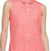 Nike Women's Dri-FIT Victory Printed Sleeveless Golf Polo Pink Salt/pink Oxford