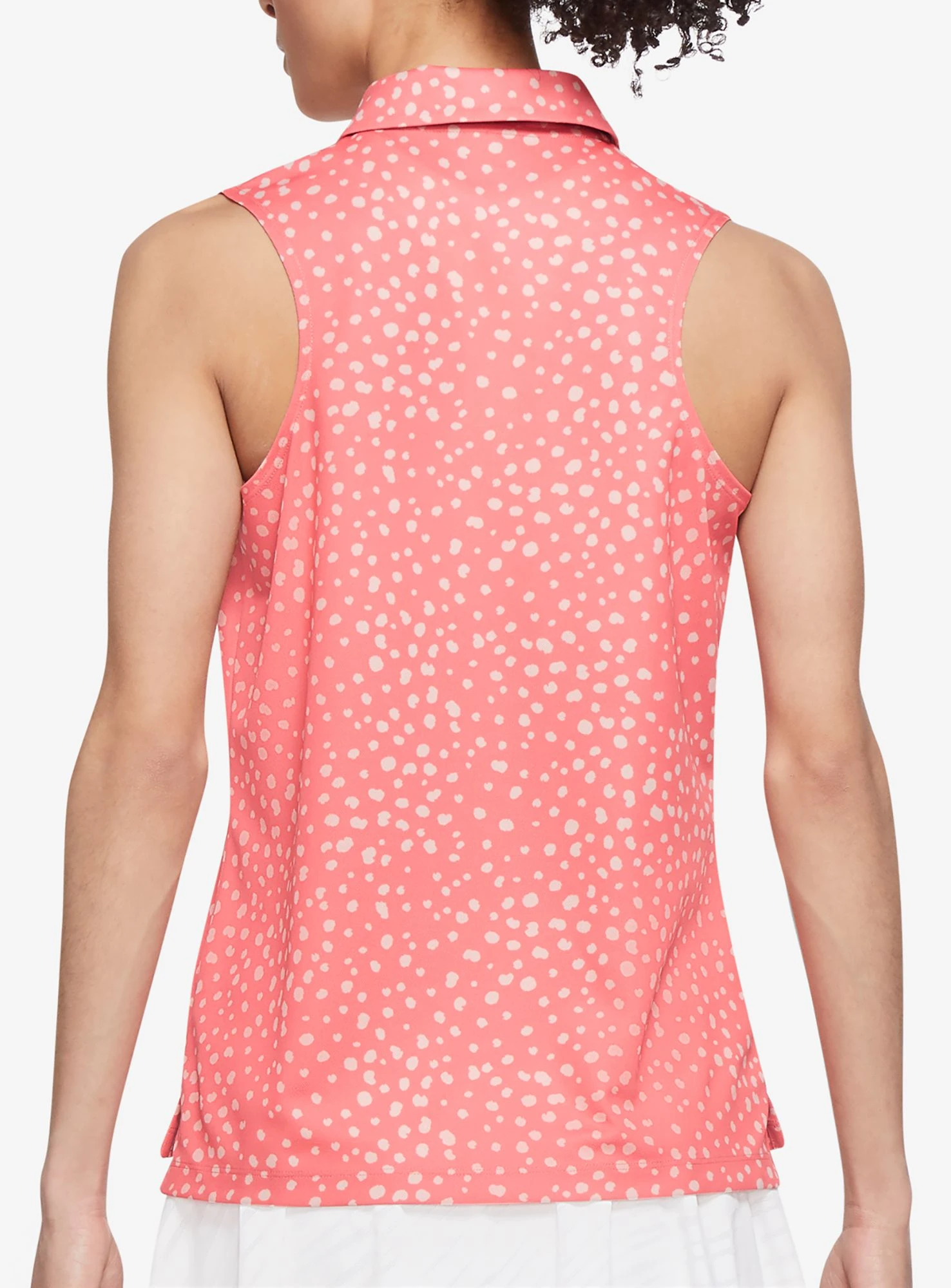 Nike Women's Dri-FIT Victory Printed Sleeveless Golf Polo Pink Salt/pink Oxford 4 Nike Women's Dri-FIT Victory Printed Sleeveless Golf Polo Pink Salt/pink Oxford - Image 2