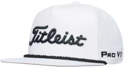 Titleist Men's 2020 Tour Rope Flat Brim Golf Hat White/black