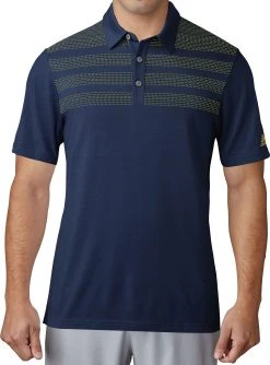 Adidas Men's 3-Stripes Mapped Golf Polo Dark Blue