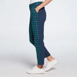 Lady Hagen Women's Colorblock Plaid Golf Pants Leaderboard Green Plaid 9 Lady Hagen Women's Colorblock Plaid Golf Pants Leaderboard Green Plaid -Golf Apparel Sales Shop unnamed file 10270