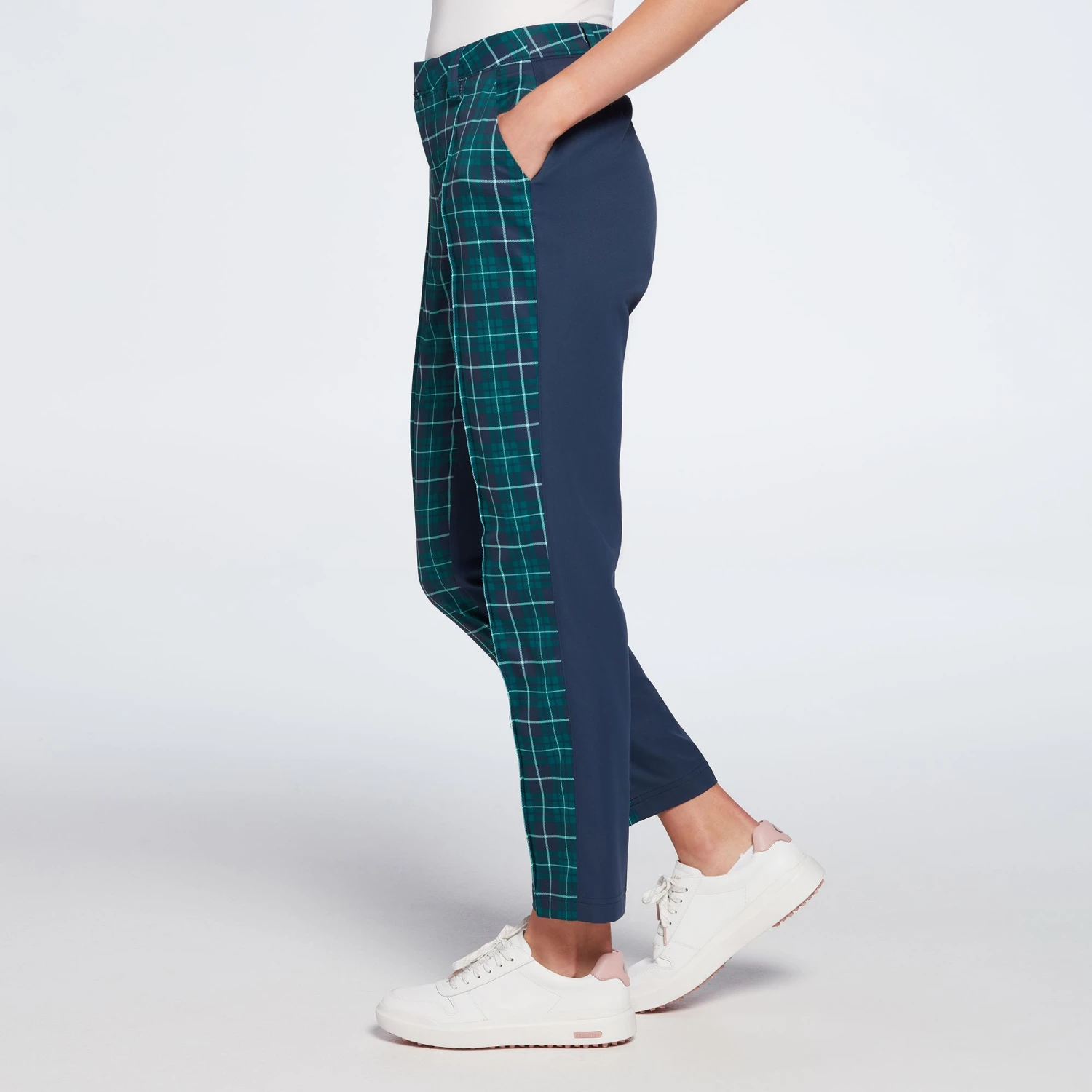 Lady Hagen Women's Colorblock Plaid Golf Pants Leaderboard Green Plaid 6 Lady Hagen Women's Colorblock Plaid Golf Pants Leaderboard Green Plaid - Image 4
