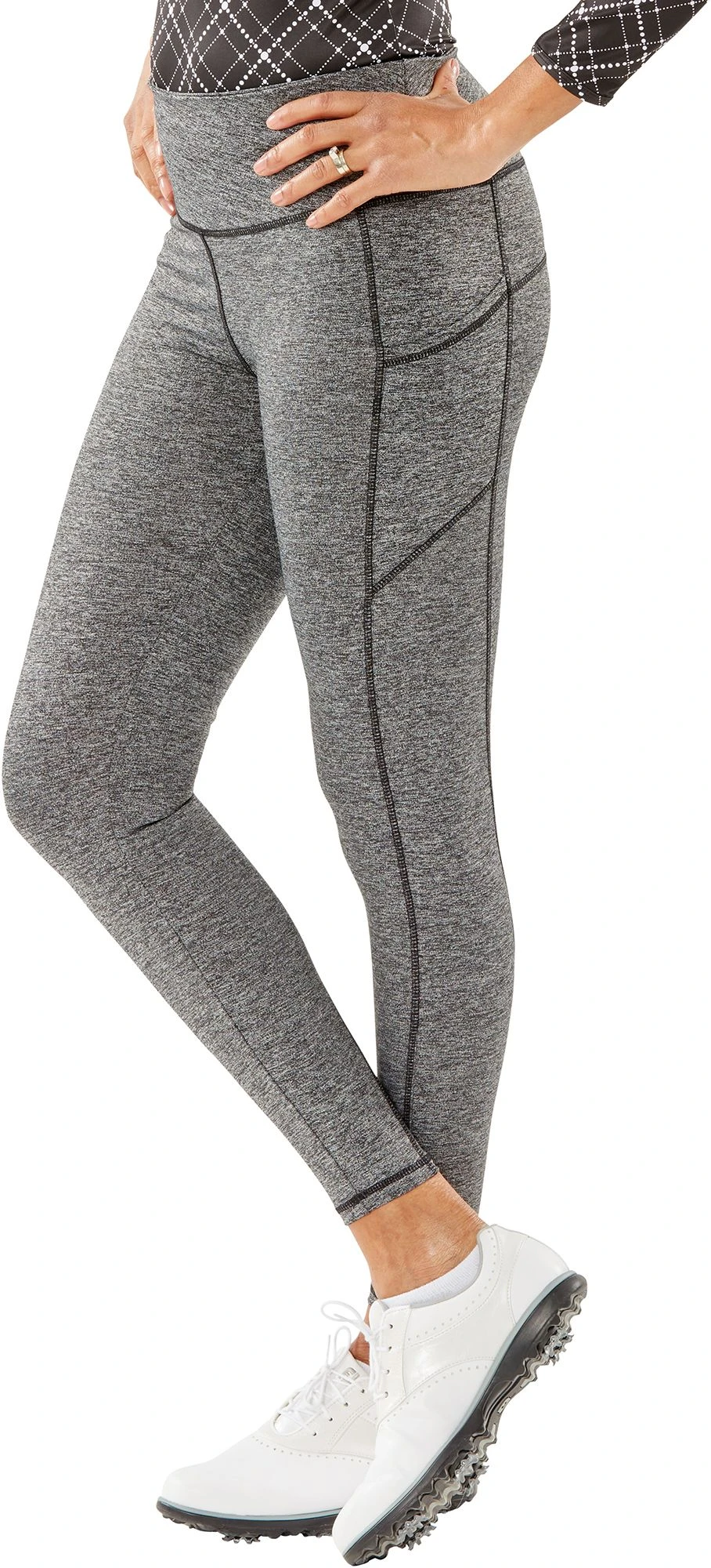 Nancy Lopez Golf Nancy Lopez Women's Power Golf Legging Black 5 Nancy Lopez Golf Nancy Lopez Women's Power Golf Legging Black - Image 3