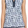 Original Penguin Women's Retro Cassette Print Sleeveless Golf Polo Bright White -Golf Apparel Sales Shop unnamed file 10385