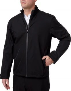 Walter Hagen Men's Full-Zip Golf Rain Jacket Black