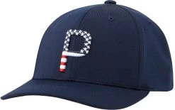 PUMA Youth Pars And Stripes P Golf Hat For Girls' White/navy