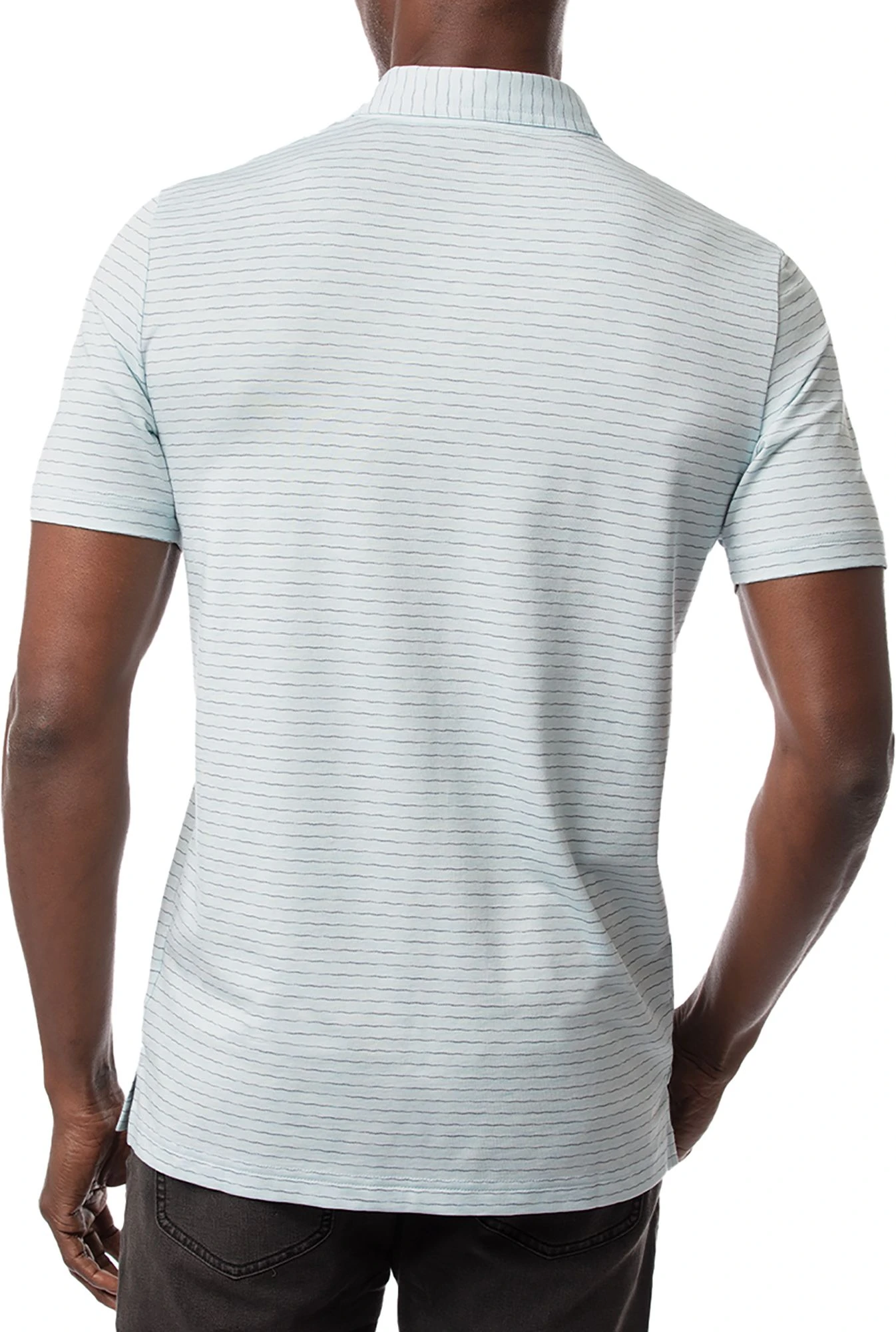 TravisMathew Men's O Line Golf Polo Heather Airy Blue 4 TravisMathew Men's O Line Golf Polo Heather Airy Blue - Image 2