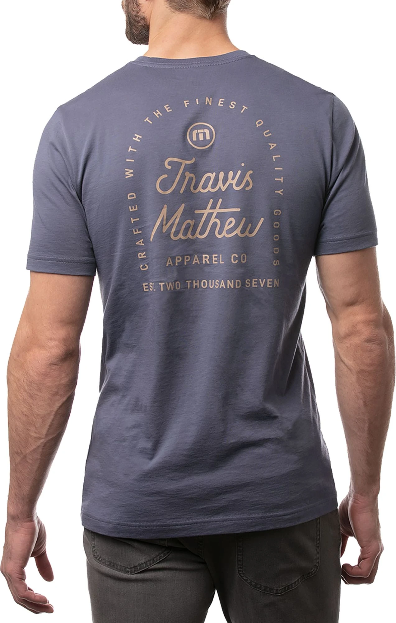 TravisMathew Men's Travel Plans Short Sleeve Golf T-Shirt Nightshadow 4 TravisMathew Men's Travel Plans Short Sleeve Golf T-Shirt Nightshadow - Image 2