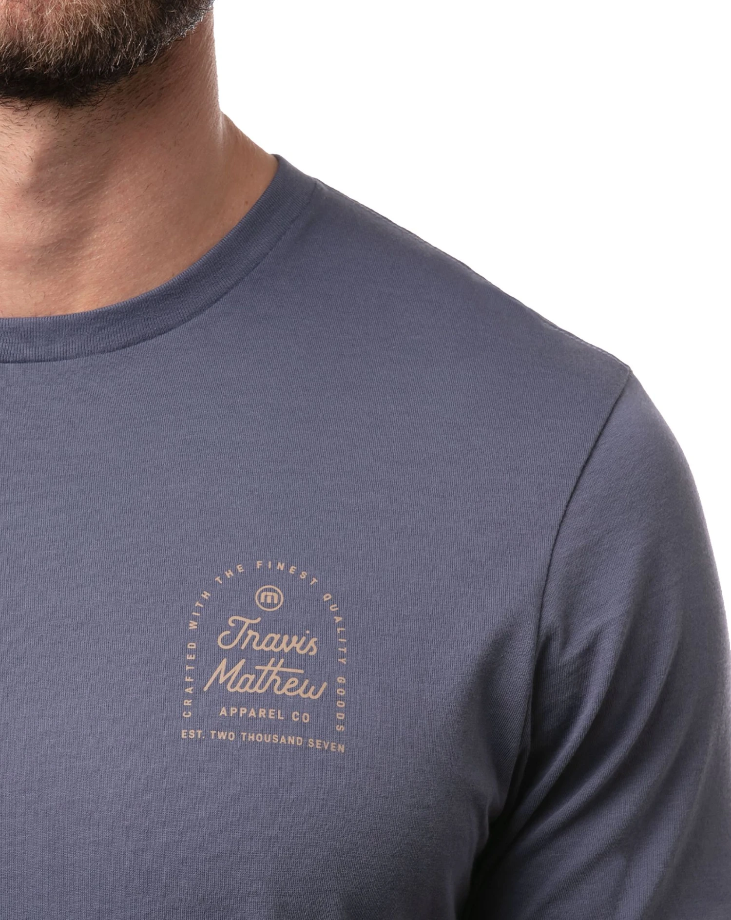 TravisMathew Men's Travel Plans Short Sleeve Golf T-Shirt Nightshadow 6 TravisMathew Men's Travel Plans Short Sleeve Golf T-Shirt Nightshadow - Image 4