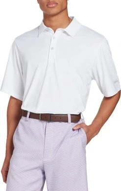 Walter Hagen Men's Perfect 11 Majors Solid Golf Polo Navy