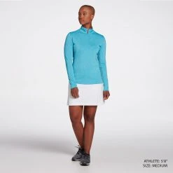 Slazenger Women's UV Long Sleeve Golf Pullover Blue Cove -Golf Apparel Sales Shop unnamed file 10517