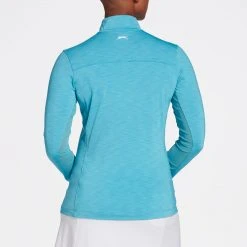 Slazenger Women's UV Long Sleeve Golf Pullover Blue Cove -Golf Apparel Sales Shop unnamed file 10518