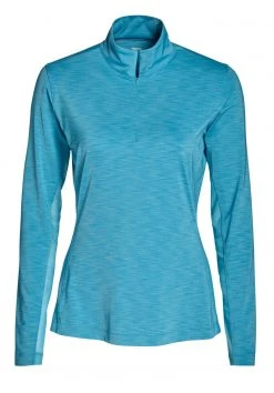 Slazenger Women's UV Long Sleeve Golf Pullover Blue Cove -Golf Apparel Sales Shop unnamed file 10521