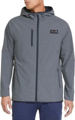 PUMA Men's PUMA X PTC Hooded Golf Jacket Navy Blazer Heather