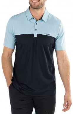 TravisMathew Men's Spooky SZN Golf Polo Heather Neptune/insignia