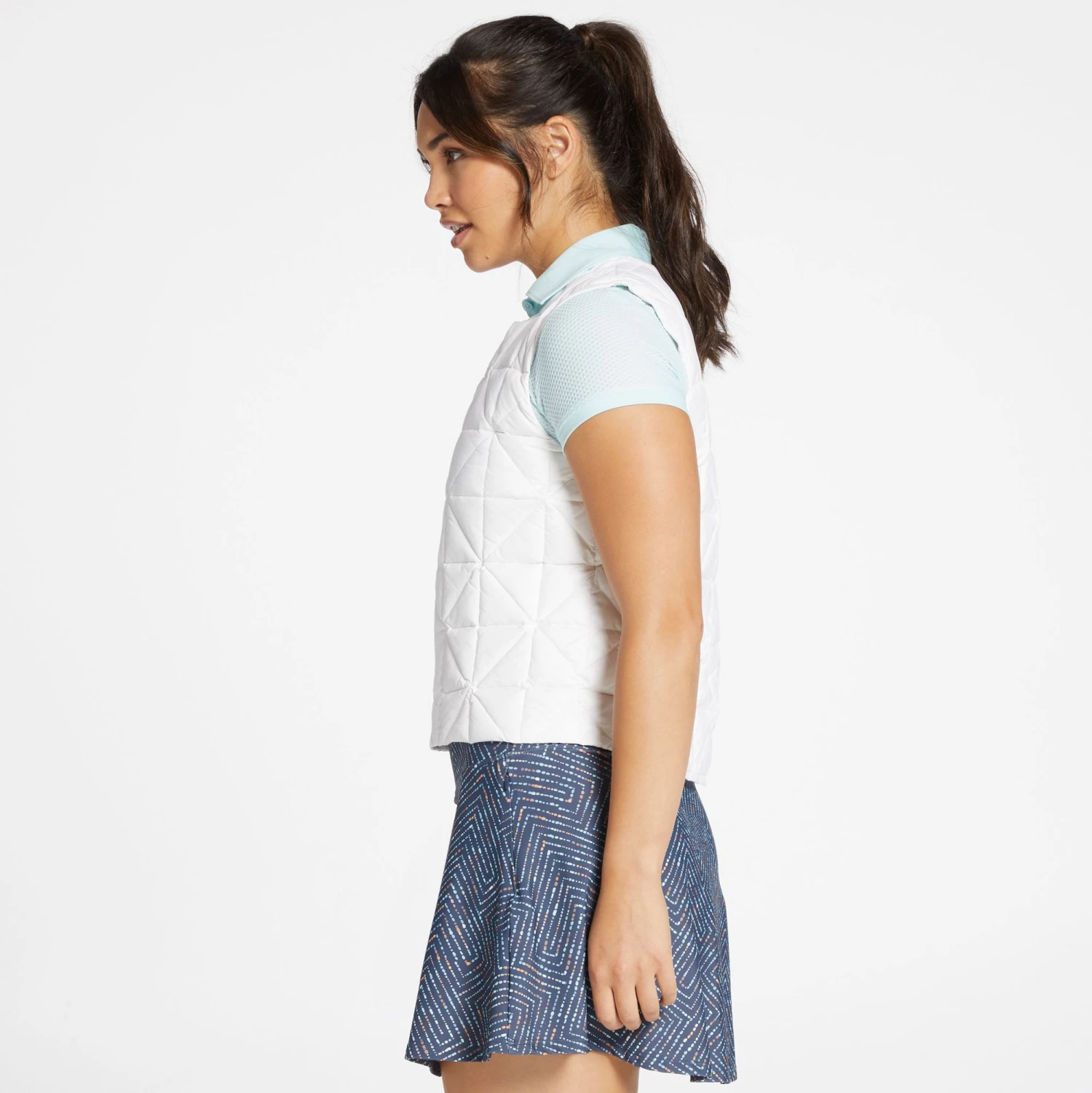 CALIA Women's Quilted Cropped Golf Vest Pure White 6 CALIA Women's Quilted Cropped Golf Vest Pure White - Image 4