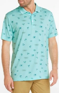PUMA Men's CLOUDSPUN Lahaina Golf Polo Angel Blue/blue Coral