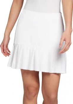 Lady Hagen Women's 17" Tummy Control Pleated Golf Skort White