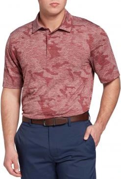 Walter Hagen Men's Perfect 11 Jacquard Golf Polo Black