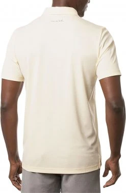 TravisMathew Men's Pit Boss Golf Polo Heather Pale Sunset -Golf Apparel Sales Shop unnamed file 1496