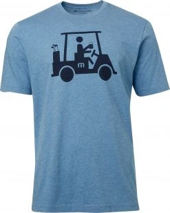 TravisMathew Mapes T-Shirt For Men Heather Blue