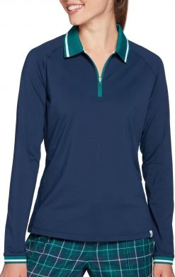 Lady Hagen Women's Performance Long Sleeve Golf Polo Navy