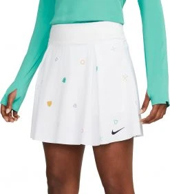 Nike Women's 17" Long Printed Golf Skirt White