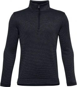 Under Armour Boys' SweaterFleece Golf 1/2 Zip Black