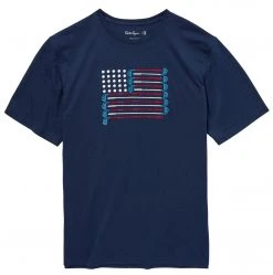 Walter Hagen Men's Perfect 11 USA Graphic Golf T-Shirt Clubs Flag Navy