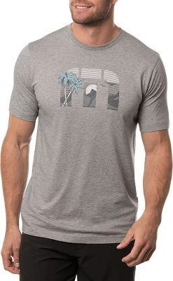 TravisMathew Men's Survivor Man Golf T-Shirt Heather Grey