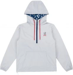 Barstool Sports Men's Golf Packable Windbreaker Jacket Grey