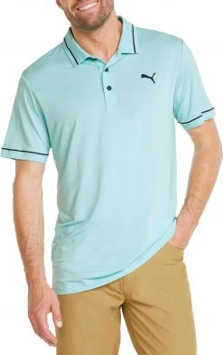 PUMA Men's Cloudspun Monarch Golf Polo Blazing Blue/high Rise