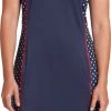 Lady Hagen Women's Print Block Sleeveless Golf Dress Mini Stars Dark Navy
