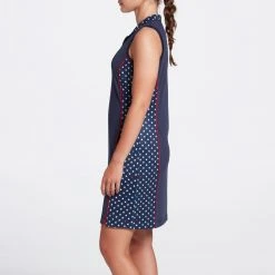 Lady Hagen Women's Print Block Sleeveless Golf Dress Mini Stars Dark Navy -Golf Apparel Sales Shop unnamed file 195