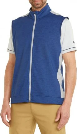 PUMA Men's Cloudspun T7 Vest Navy Blazer/bright White