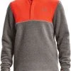 Under Armour Men's Sweater Fleece Pile Golf Pullover Concrete/phoenix Fire