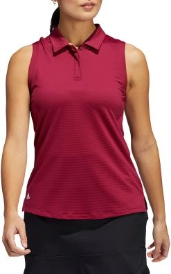 Adidas Women's Sleeveless Golf Polo Legacy Burgundy
