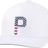 PUMA Pars And Stripes P Snapback Golf Hat For Men White/navy -Golf Apparel Sales Shop unnamed file 2255