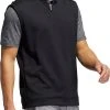 Adidas Men's Club 1/4 Zip Recycled Polyester Golf Vest Black -Golf Apparel Sales Shop unnamed file 2283