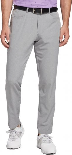 Walter Hagen Men's Perfect 11 Textured 5-Pocket Golf Pants Monument Grey