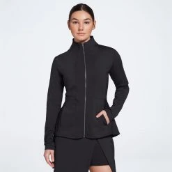 Calia Women's Golf Essential Peplum Jacket Pure Black