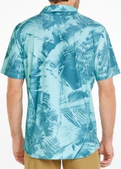 PUMA Men's MTTR Palm Leaves Golf Polo Angel Blue/blue Coral -Golf Apparel Sales Shop unnamed file 2555