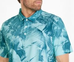 PUMA Men's MTTR Palm Leaves Golf Polo Angel Blue/blue Coral -Golf Apparel Sales Shop unnamed file 2556
