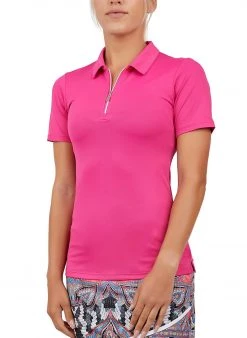 Sofibella Women's Short Sleeve Golf Polo Tan