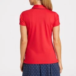 Lady Hagen Women's Puff Sleeve Golf Polo Positive Red -Golf Apparel Sales Shop unnamed file 264