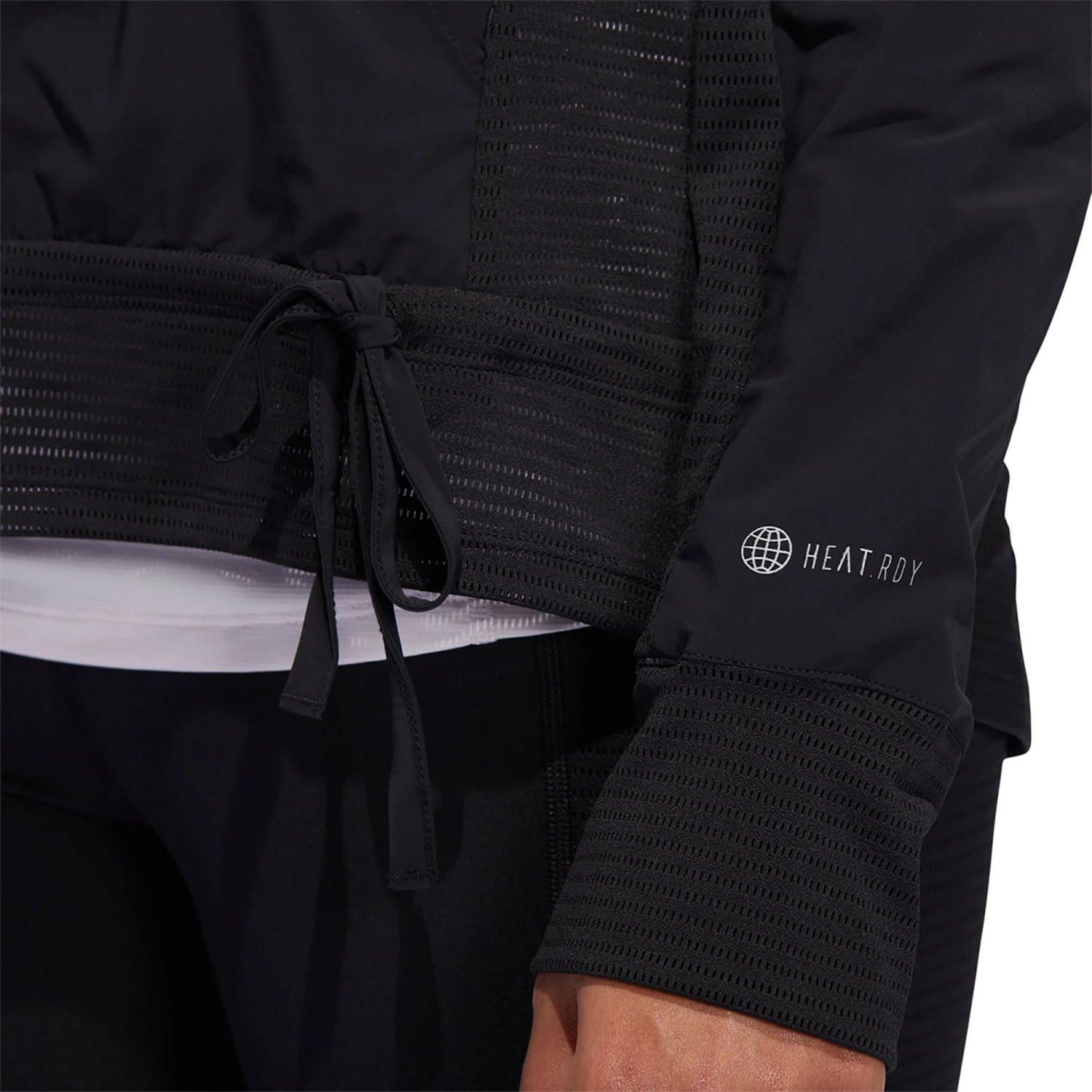 Adidas Women's HEAT.RDY 1/4 Zip Hoodie Black 7 Adidas Women's HEAT.RDY 1/4 Zip Hoodie Black - Image 5