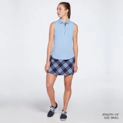 Lady Hagen Women's Printed Placket Sleeveless Golf Polo Periwinkle Passion 7 Lady Hagen Women's Printed Placket Sleeveless Golf Polo Periwinkle Passion -Golf Apparel Sales Shop unnamed file 2659