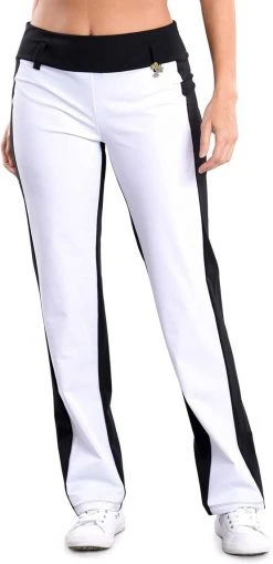 SwingDish Women's Marcia Golf Pants White/black