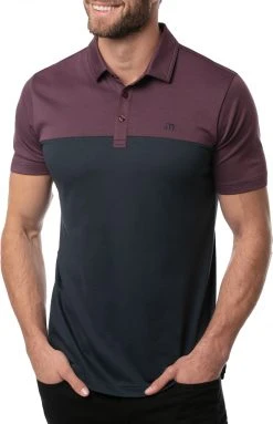 TravisMathew Men's Away We Go Golf Polo Heather Mauve